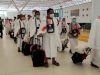 JCH Aru Diajari Tata Cara Tayamum dan Sholat di Pesawat