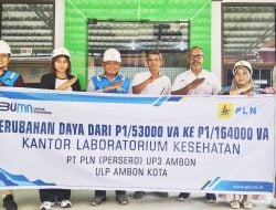 PLN UP3 Ambon Resmikan Perubahan Daya Listrik di Labkes Maluku